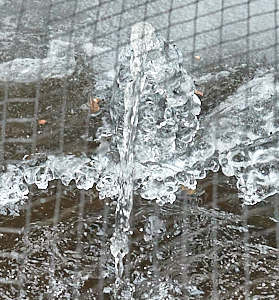 Frozen water sculpture
